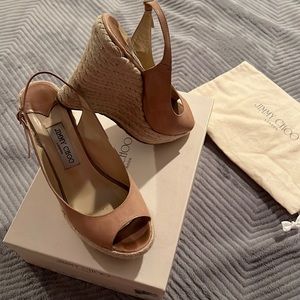 RARE 2010 Authentic Jimmy Choo Espardrille Wedges!! Size 40 EXCELLENT condition!